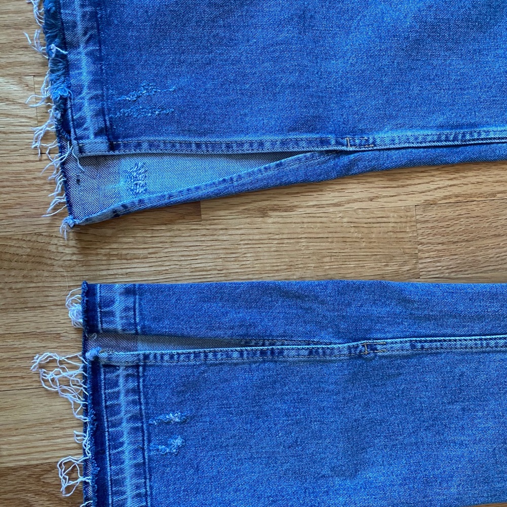 Free people side slit straight jeans